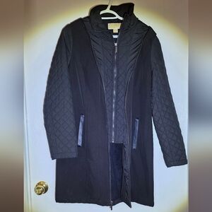 MICHAEL Michael Kors Black Fleece Lined Coat, Size M